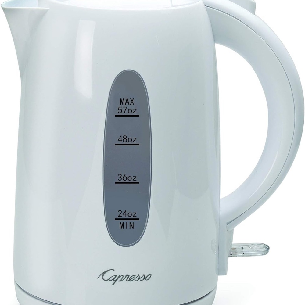 White Electric Kettle with Water Level Indicator for Modern Kitchens